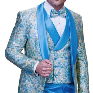 Statement DELANO-2-TURQUOISE-3PC Mens Tuxedo