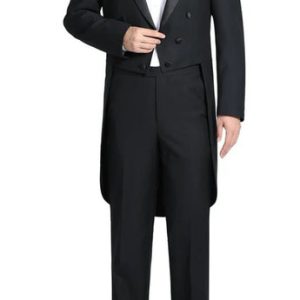 Renoir Mens Tuxedo 201-1FD-BLK ( Classic Fit Peak Lapel Full Dress Tuxedo )