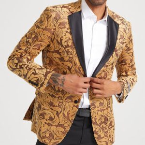 Stacy Adams SMJ819H1-GLD Mens Jacket