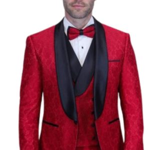 Statement GRAMMY-RED-3PC Mens Tuxedo