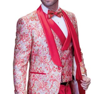 Statement DELANO-2-CORAL-3PC Mens Tuxedo