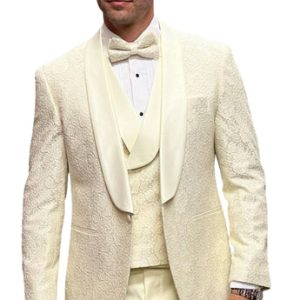Statement GRAMMY-OFF WHITE-3PC Mens Tuxedo