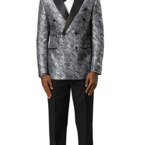Stacy Adams SMJ825H1-01-SIL Mens Jacket