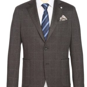 Pellagio Mens Blazer PF24-5-DARK-BRN