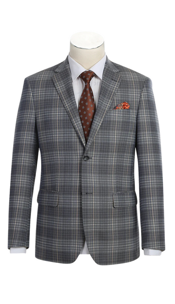 Heroim 565-3-BROWN Mens Blazer