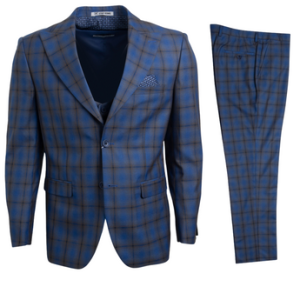 Stacy Adams-SM107H1-BLU-BRO Mens Suit