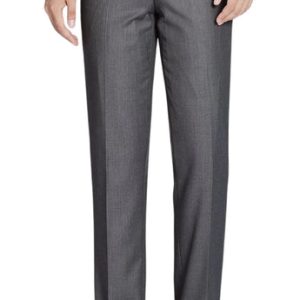 Renoir Mens Pant 508-3-DG ( Regular Fit Flat Front Wool Suit Pant )