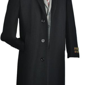 Vinci CL48-BLK  Mens Top Coat