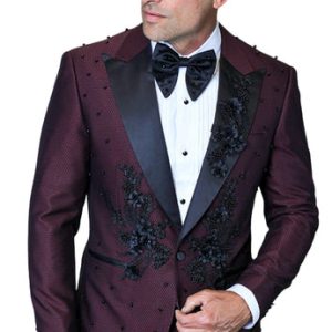 Statement PERINI-BURGUNDY Mens Tuxedo
