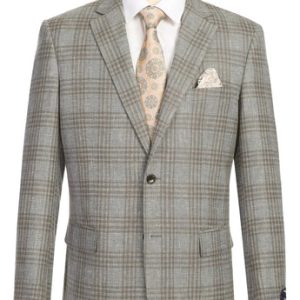Renoir 565-13-GRY-BRN Mens Blazer