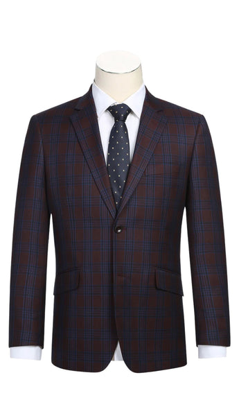 Heroim 294-24-BURG Mens Blazer