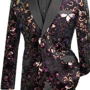 Vinci BSQ-4-BLK Mens Sport Coat