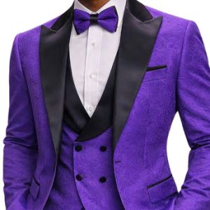 Statement COSMO-PURPLE-3PC Mens Tuxedo