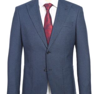 Renoir Mens Suit 22-10-412EL-NAVY ( Check Suit )