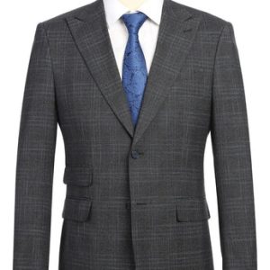 English Laundry Mens Suit 22-68-410EL-NAVY-GRY ( Check Suit )