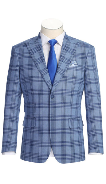 Heroim 294-63-BLUE Mens Blazer