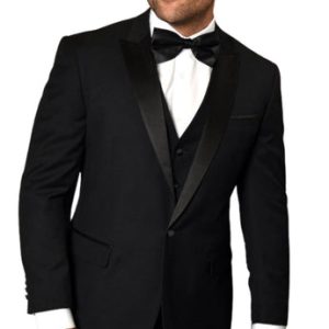 Statement TUX-PK-BLACK-3PC Mens TUXEDO