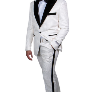 Stacy Adams-SM110H1-CRM-BLK Mens Suit