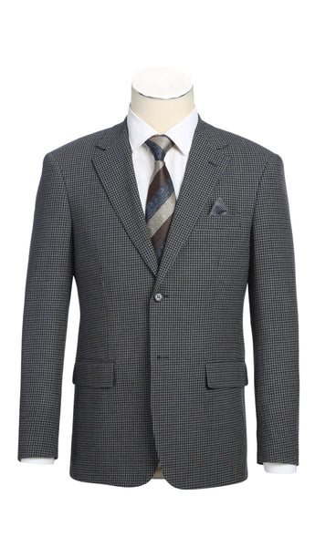 Heroim 294-38-BROWN-BLUE Mens Blazer