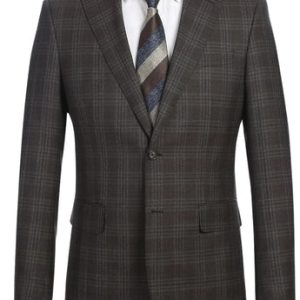 English Laundry Mens Suit EL12-58-555-BRN ( Check Suit )