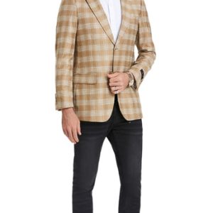 Tazzio Mens Sports Coat MJ374S-01-KHAKI