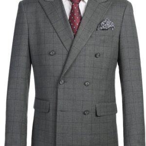 Renoir Men's Suit 293-44-GRAY (Double-Breasted New Slim Fit Suits)