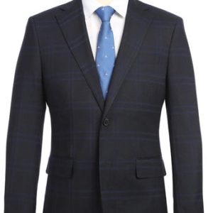 English Laundry Mens Suit 22-20-410EL-NAVY  ( Check Suit )