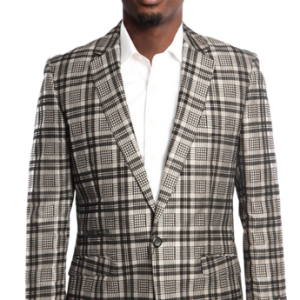Tazzio Mens Sports Coat MJ112S-02-BLK-SIL