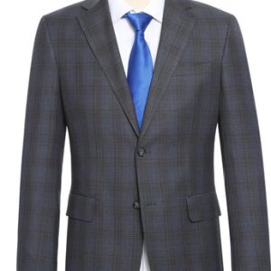 English Laundry Mens Suit 72-55-555EL-GRY-TAN ( Check Notch Suit )