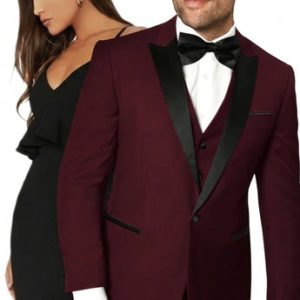 Statement TUX-PK-BURGUNDY Mens TUXEDO