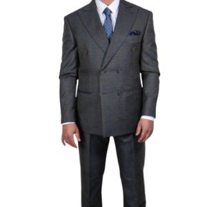 Stacy Adams-SM105H1-GRAY-BLUE Mens Suit